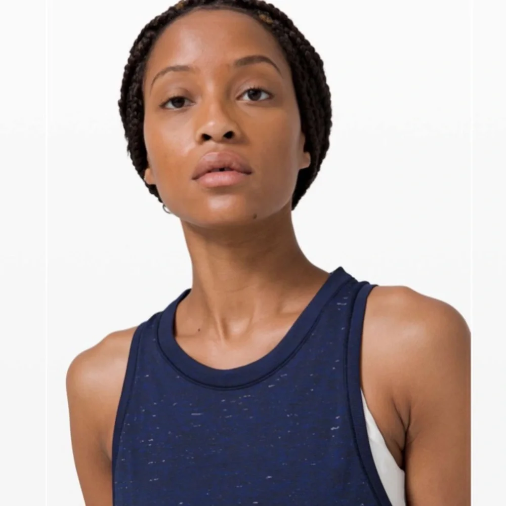 Lululemon Swiftly Relaxed Tank Cosmic Shift Hyper Blue / Black Size 4 - Picture 6 of 14